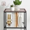 Vasagle Badezimmerregal, Küchenregal, Standregal, Flurregal, Pflanzenregal mit 4 Ablagen aus Hartglas, einfacher Aufbau, Wohnzimmer, Schlafzimmer, Büro, schwarz von Songmics LGT028B61 Bild 5