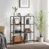 Vasagle Badezimmerregal, Küchenregal, Standregal, Flurregal, Pflanzenregal mit 4 Ablagen aus Hartglas, einfacher Aufbau, Wohnzimmer, Schlafzimmer, Büro, schwarz von Songmics LGT028B61 Bild 3
