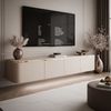 ALLHOUSE24 TV-Schrank LINE 200 cm Kaschmir matt, LED, Push-Open, goldene Metallbeine Breite 200 cm Bild 2