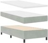vidaXL Boxspringbett mit Matratze Hellgrau 100 x 200 cm Samt 3341996 Bild 5
