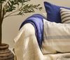 Decke Quilt Tagesdecke Überwurf Wohndecke Indigo Blau 180x130cm Laursen 6208-87 Bild 2