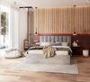 FDM Polsterbett Bettgestell Bettrahmen 120x200, 140x200, 160x200, 180x200cm (MADE IN EU - mit hochwertigem Velours Bezug Trinity, Bettrahmen, Bett, Optional mit Matratze bestellbar, mit großen gepolsterten Kopfteil, mit Bettkasten zum aufklappen), Meta... Bild 2