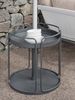 Gartenbeistelltisch Shady aus pulverbeschichtetem Metall, modern, rund, anthrazit, auch als Sonnenschirmständer nutzbar Bild 2