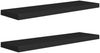 vidaXL Schweberegale 2 Stk. Schwarz 90x23,5x3,8 cm MDF 323839 Bild 2