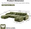 4-Sitzer Modulsofa H 76 x T 358 x B 171 cm aus Chenille, rahmenlos und flexibel kombinierbar, in Grün Bild 5