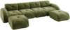 4-Sitzer Modulsofa H 76 x T 358 x B 171 cm aus Chenille, rahmenlos und flexibel kombinierbar, in Grün Bild 4
