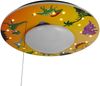 Coole Deckenlampe mit Dino Motiv fürs Kinderzimmer, Schlummerlicht, bunt Ø 54cm Bild 2
