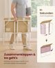 VASAGLE Klappbarer Computertisch, Klapptisch, Schreibtisch mit abgerundeten Ecken, platzsparend für Schlafzimmer, eichenfarben Bild 4