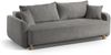 Micadoni Sofa Elen 2 Rückenkissen 3-Sitzer Strukturierter Stoff Grau Bild 2