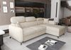 AX LIVING Ecksofa mit Schlaffunktion Ribella 5 L-Form 265cm Samt in Creme Rechts Bild 1