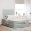 vidaXL Ottoman-Bett mit Matratzen Hellgrau 120x190 cm Samt 3313385 Bild 3