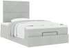 vidaXL Ottoman-Bett mit Matratzen Hellgrau 120x190 cm Samt 3313385 Bild 5