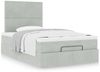 vidaXL Ottoman-Bett mit Matratzen Hellgrau 120x190 cm Samt 3313385 Bild 4