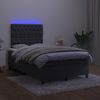 vidaXL Boxspringbett mit Matratze & LED Schwarz 120x190 cm Samt 3270331 Bild 4