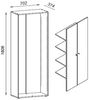 VCM Schuhschrank Vandol 913072 Buche B. 70 x H. 178 x T. 40 cm Bild 4