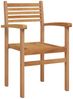 vidaXL Stuhl 4 pcs Braun 56 x 55 x 90,5 cm Massivholz Teak 42002315 Bild 4