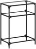 vidaXL Konsolentisch mit Glasplatte Transparent 60x35x81 cm Stahl 846022 Bild 2