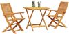 vidaXL Klapp Bistro Set 3 pcs Braun Massivholz Akazie 3375697 Bild 3