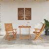 vidaXL Klapp Bistro Set 3 pcs Braun Massivholz Akazie 3375697 Bild 1