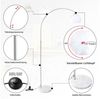 CCLIFE LED E27 Bogenlampe höhenverstellbar Marmorfuß weiß orange Stehlampe Stehleuchte Standleuchte Bogenleuchte Bogenstandleuchte, Farbe:Weiss Bild 3