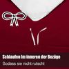 Bettwäsche Set 200x220cm Rot weich bügelfrei knitterfrei 2er Set Bettbezug Bild 4