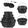Dutch Oven Feuerkessel Gusseisen Kessel Bräter Camping Grillpfanne BBQ 5,7 Liter Bild 4