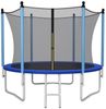 COSTWAY Trampolin mit Leiter Sprungmatte Sicherheitsnetz & Randabdeckung Trampolin Komplettset, Ø 244cm Bild 5
