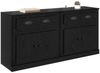 vidaXL Sideboards 2 pcs Schwarz Eichen-Optik 70 x 35,5 x 67,5 cm 3402661 Bild 3