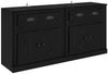 vidaXL Sideboards 2 pcs Schwarz Eichen-Optik 70 x 35,5 x 67,5 cm 3402661 Bild 5