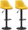 vidaXL Barhocker 2 Stk. Senfgelb Samt 335356 Bild 2
