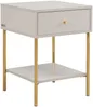 Vente-unique - MILAVIA Bedside table Holz, Platte BeigeGold - B 40 cm x H 55 cm x L 40 cm Bild 2
