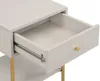 Vente-unique - MILAVIA Bedside table Holz, Platte BeigeGold - B 40 cm x H 55 cm x L 40 cm Bild 4