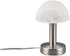 LED Tischleuchte Silber mit Glasschirm Weiß, Touch dimmbar, Höhe 21cm Bild 2