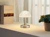 LED Tischleuchte Silber mit Glasschirm Weiß, Touch dimmbar, Höhe 21cm Bild 5