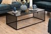 Couchtisch >Strington< in schwarz, Glas, MDF, Stahl - 120x40x60cm (BxHxT) Bild 2