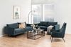 Couchtisch >Strington< in schwarz, Glas, MDF, Stahl - 120x40x60cm (BxHxT) Bild 4