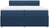 vidaXL Boxspringbett mit Matratze Blau 200x200 cm Stoff 3287576 Bild 4