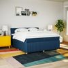 vidaXL Boxspringbett mit Matratze Blau 200x200 cm Stoff 3287576 Bild 3