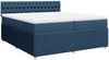 vidaXL Boxspringbett mit Matratze Blau 200x200 cm Stoff 3287576 Bild 2