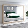 A&J MöbelLand Schwebetürenschrank ULMA 200 cm 3-türig Schrank 4 Schubladen 3 Spiegel Bild 2