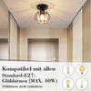 Nettlife Deckenleuchte Schwarz Kristall Moderne E27 Deckenlampe Design ohne Leuchtmittel, ohne Leuchtmittel, für Flur, Küche, Balkon, Wohnzimmer & Hotel Innenbeleuchtung Bild 4