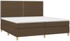 vidaXL Boxspringbett mit Matratze Dunkelbraun 200x200 cm Stoff, Härtegrad: H2 [3142284] Bild 3