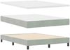 vidaXL Boxspringbett mit Kopfteil Hellgrau 190 x 140 cm Samt 3341462 Bild 4