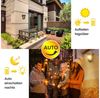 Elegear Außen-Wandleuchte 2 Stück Solarleuchte mit Bewegungsmelder, LED Gartenleuchten, Außenbeleuchtung, LED wechselbar, Warmweiß, Solar Wandleuchte für Wand, Flur & Garten, IP54 wasserdicht Bild 2