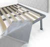 Dmora Delinda Doppelbett, Kopfteilset aus Öko-Leder mit orthopädischem Untergestell und Volant, 100 % Made in Italy, inklusive Matratze, 160 x 190 cm, Weiß Bild 5