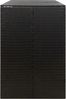 vidaXL Mülltonnenbox für 3 Tonnen Schwarz 207x80x117 cm Poly Rattan 319862 Bild 5