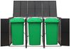 vidaXL Mülltonnenbox für 3 Tonnen Schwarz 207x80x117 cm Poly Rattan 319862 Bild 2