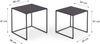 Homes & Jones Beistelltisch Bianca 2er Set 38x38x41 cm & 34x34x37 cm aus schwarzem Metall - Runde Couchtische im modernen Industrial Design - Praktische Ablagetische für Wohnzimmer, Flur &Schlafzimmer Bild 3