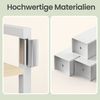 VASAGLE Bücherregal mit 6 Ebenen, Standregal, offene Ablagen, für Wohnzimmer, Büro, Schlafzimmer, 30 x 64 x 185,5 cm, beige-weiß Bild 4