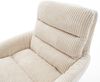 Esszimmerstuhl Abelia-Flex mit Armlehnen Cord Beige Kufengestell Edelstahl Bild 4